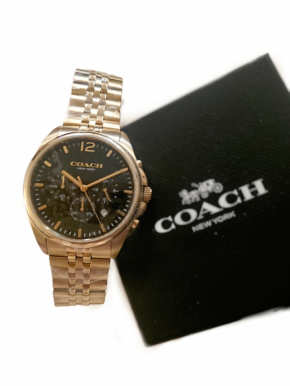 Coach Gold-Tone Chronograph Watch
